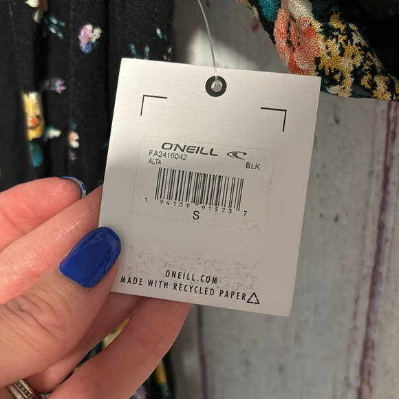 NWT O'Neill Alta Floral Open Back Midi Dress - Picture 10 of 15